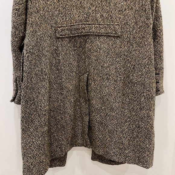 Eddie Bauer Tweed Coat Wool Blend Long Trench Women - size M - Picture 6 of 10